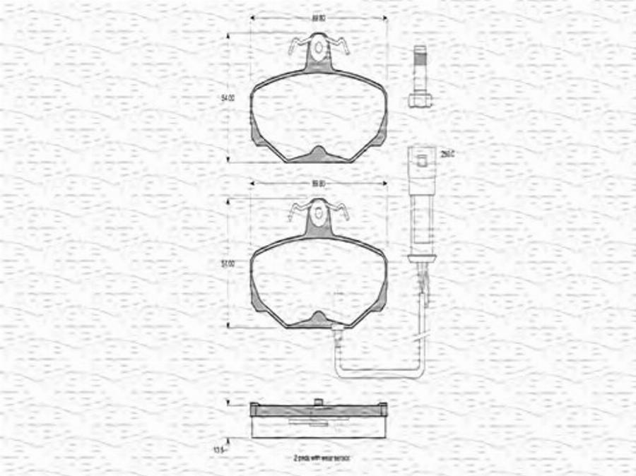 Magneti Marelli 363702160029 - Kit de plaquettes de frein, frein à disque cwaw.fr