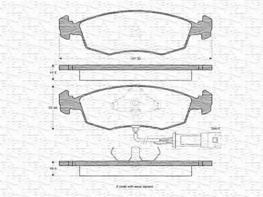 Magneti Marelli 363702160027 - Kit de plaquettes de frein, frein à disque cwaw.fr