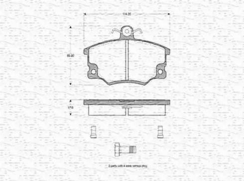 Magneti Marelli 363702160140 - Kit de plaquettes de frein, frein à disque cwaw.fr