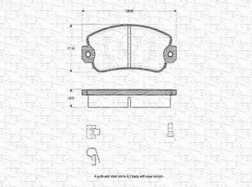 Magneti Marelli 363702160141 - Kit de plaquettes de frein, frein à disque cwaw.fr