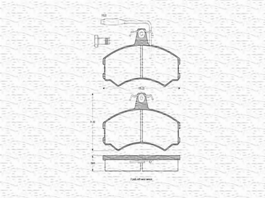 Magneti Marelli 363702160147 - Kit de plaquettes de frein, frein à disque cwaw.fr