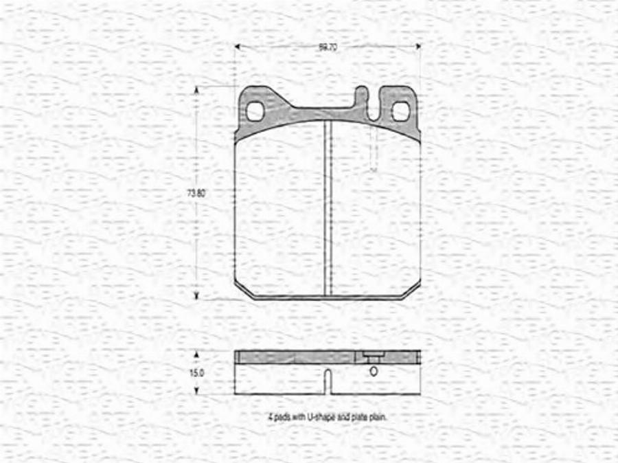 Magneti Marelli 363702160107 - Kit de plaquettes de frein, frein à disque cwaw.fr