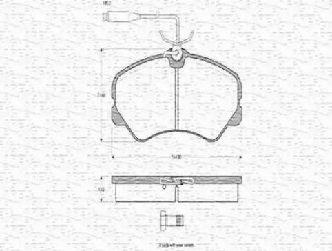 Magneti Marelli 363702160183 - Kit de plaquettes de frein, frein à disque cwaw.fr