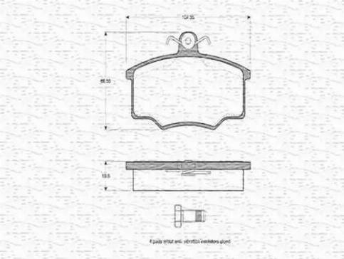 Magneti Marelli 363702160123 - Kit de plaquettes de frein, frein à disque cwaw.fr