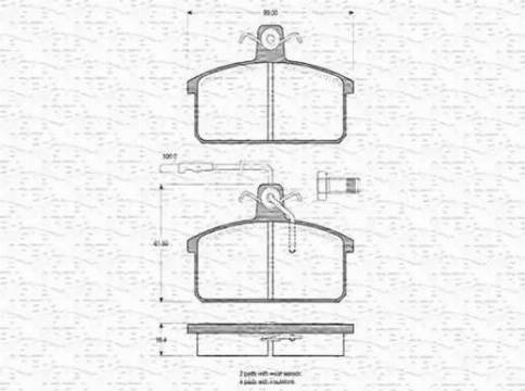 Magneti Marelli 363702160175 - Kit de plaquettes de frein, frein à disque cwaw.fr