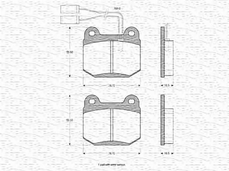 Magneti Marelli 363702160170 - Kit de plaquettes de frein, frein à disque cwaw.fr