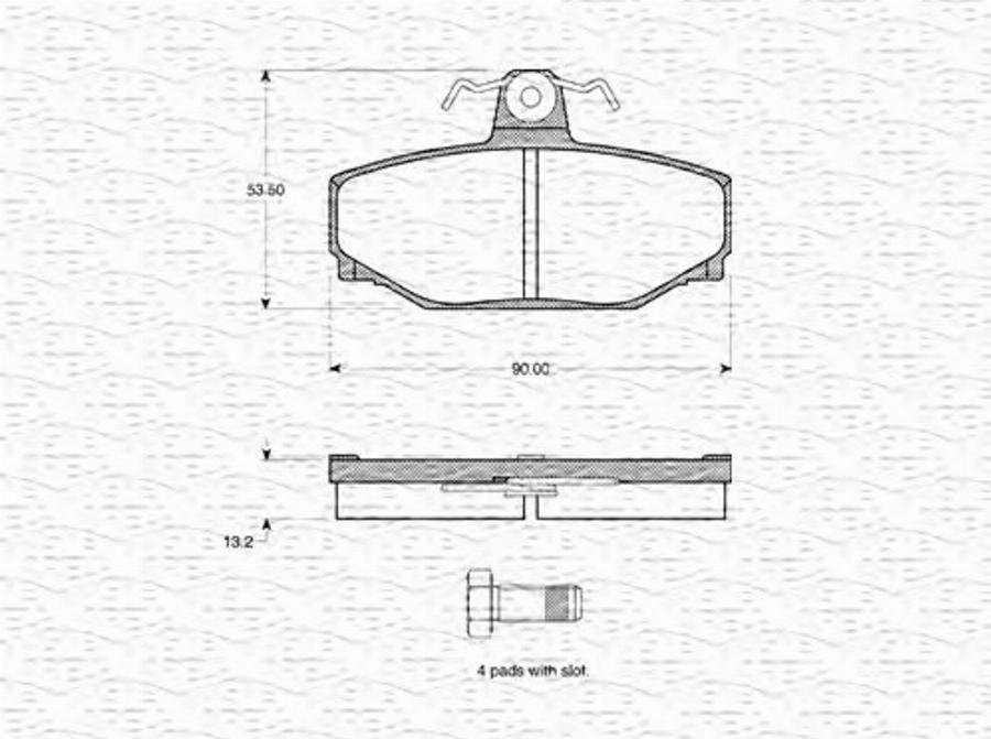 Magneti Marelli 363702160849 - Kit de plaquettes de frein, frein à disque cwaw.fr