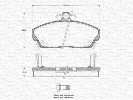 Magneti Marelli 363702160859 - Kit de plaquettes de frein, frein à disque cwaw.fr