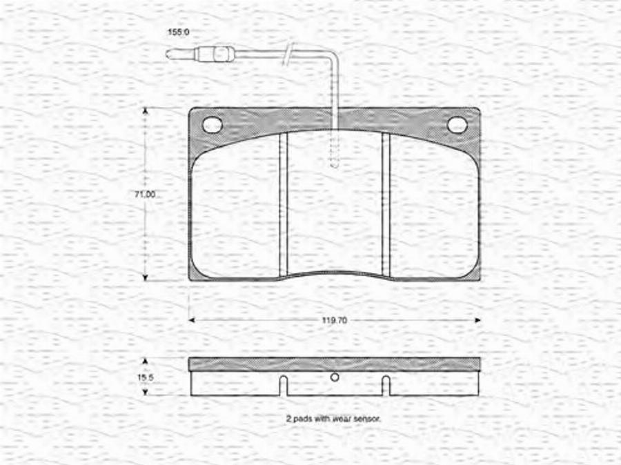 Magneti Marelli 363702160850 - Kit de plaquettes de frein, frein à disque cwaw.fr