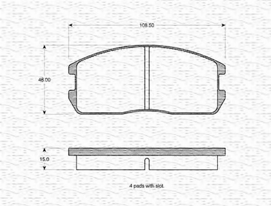 Magneti Marelli 363702160809 - Kit de plaquettes de frein, frein à disque cwaw.fr