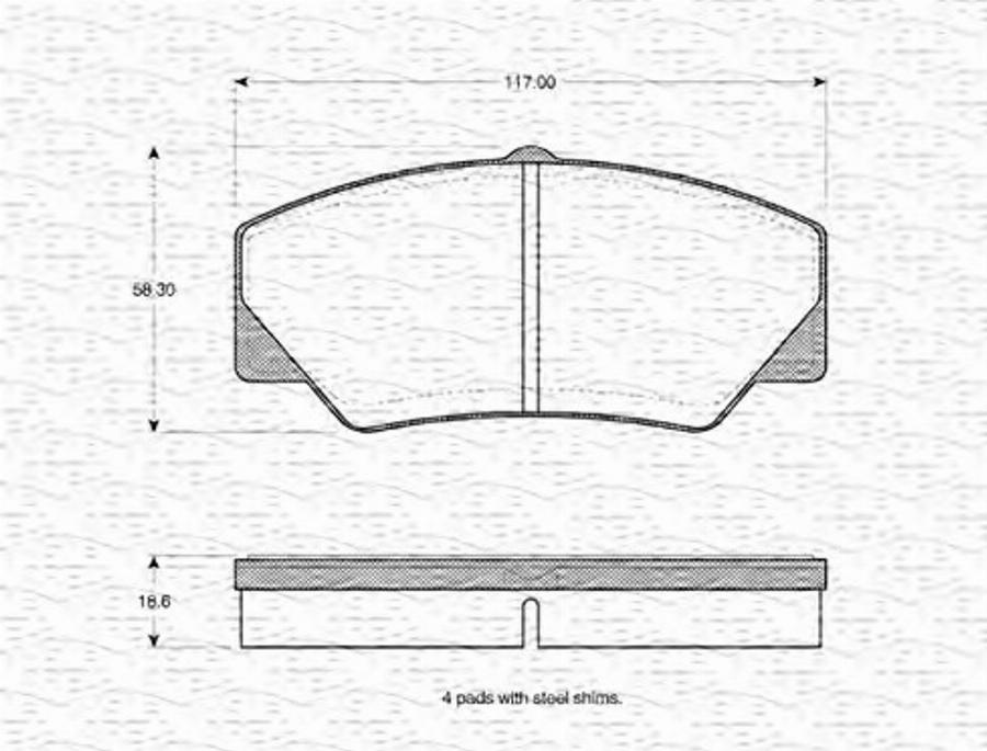 Magneti Marelli 363702160800 - Kit de plaquettes de frein, frein à disque cwaw.fr