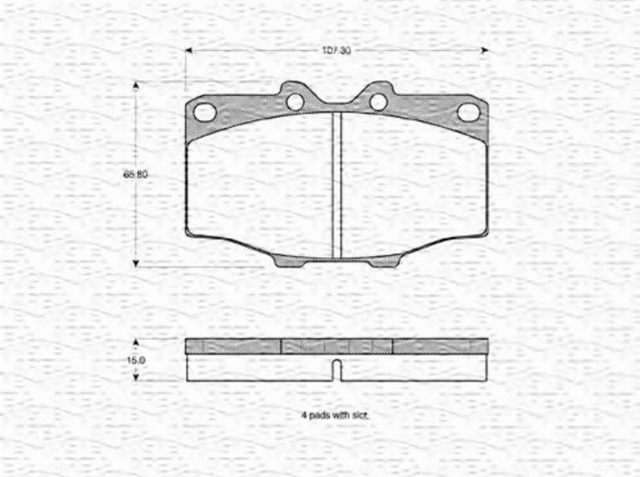 Magneti Marelli 363702160803 - Kit de plaquettes de frein, frein à disque cwaw.fr