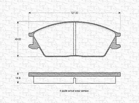 Magneti Marelli 363702160815 - Kit de plaquettes de frein, frein à disque cwaw.fr