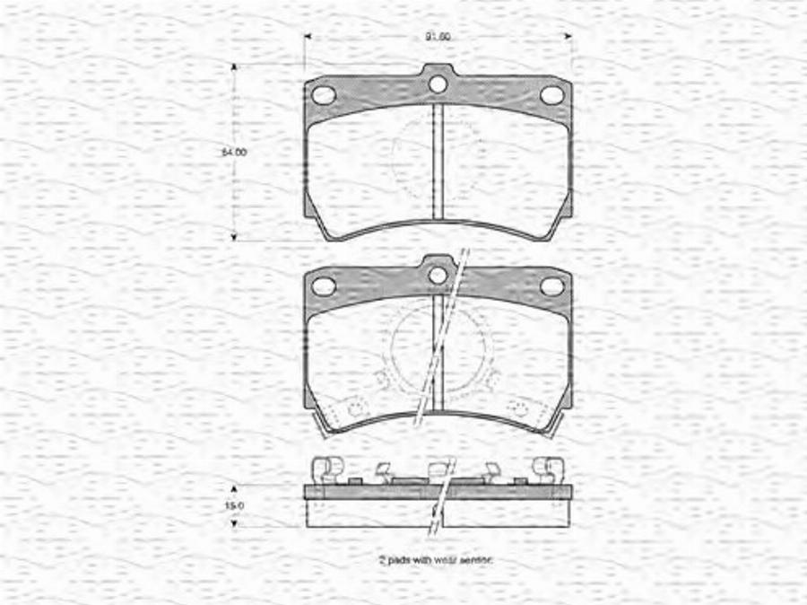 Magneti Marelli 363702160816 - Kit de plaquettes de frein, frein à disque cwaw.fr