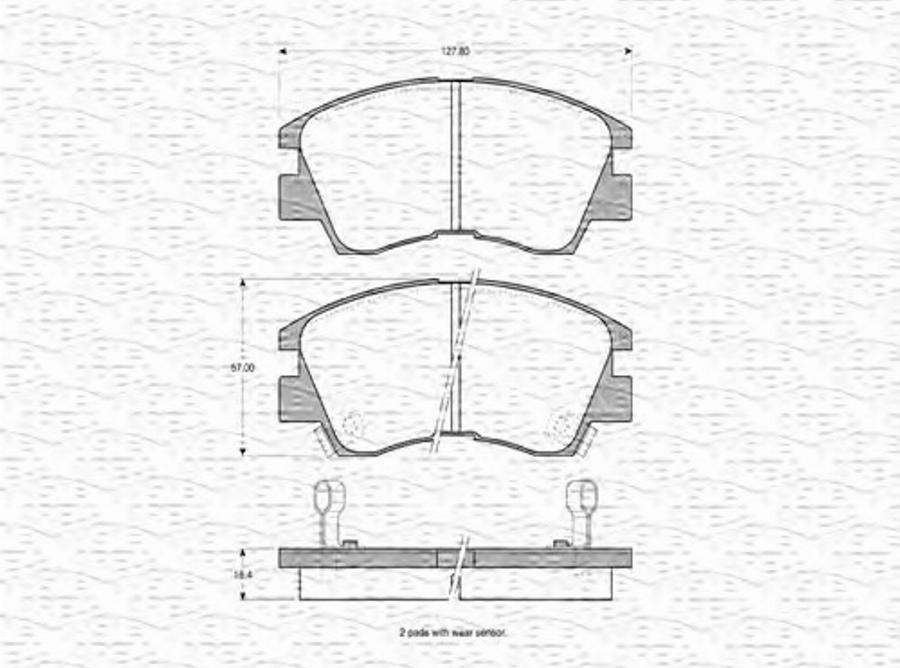 Magneti Marelli 363702160884 - Kit de plaquettes de frein, frein à disque cwaw.fr