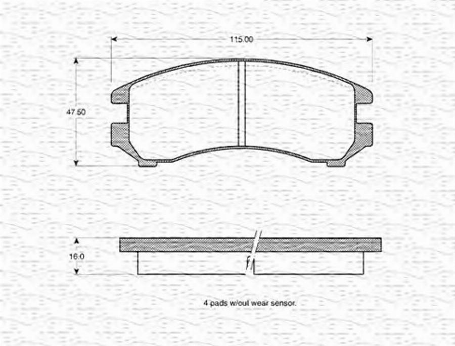 Magneti Marelli 363702160886 - Kit de plaquettes de frein, frein à disque cwaw.fr