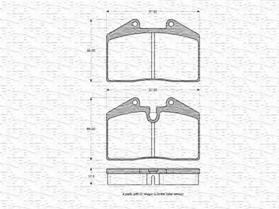 Magneti Marelli 363702160820 - Kit de plaquettes de frein, frein à disque cwaw.fr