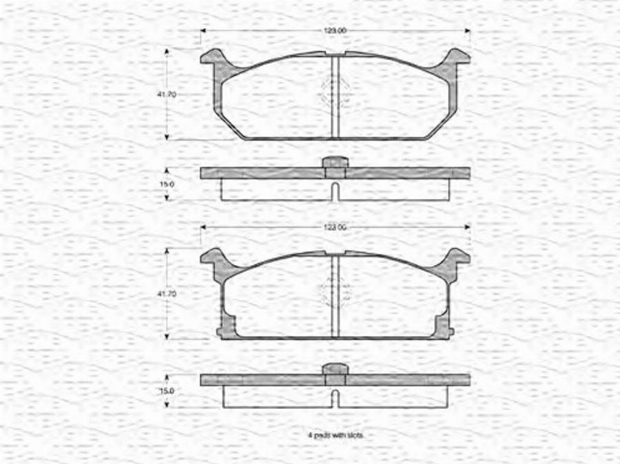 Magneti Marelli 363702160823 - Kit de plaquettes de frein, frein à disque cwaw.fr