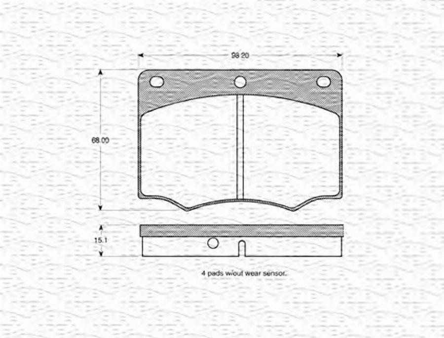 Magneti Marelli 363702160878 - Kit de plaquettes de frein, frein à disque cwaw.fr