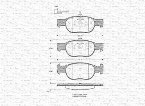 Magneti Marelli 363702160340 - Kit de plaquettes de frein, frein à disque cwaw.fr