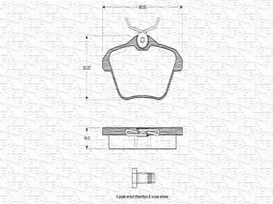 Magneti Marelli 363702160359 - Kit de plaquettes de frein, frein à disque cwaw.fr