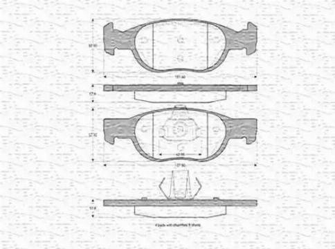 Magneti Marelli 363702160351 - Kit de plaquettes de frein, frein à disque cwaw.fr