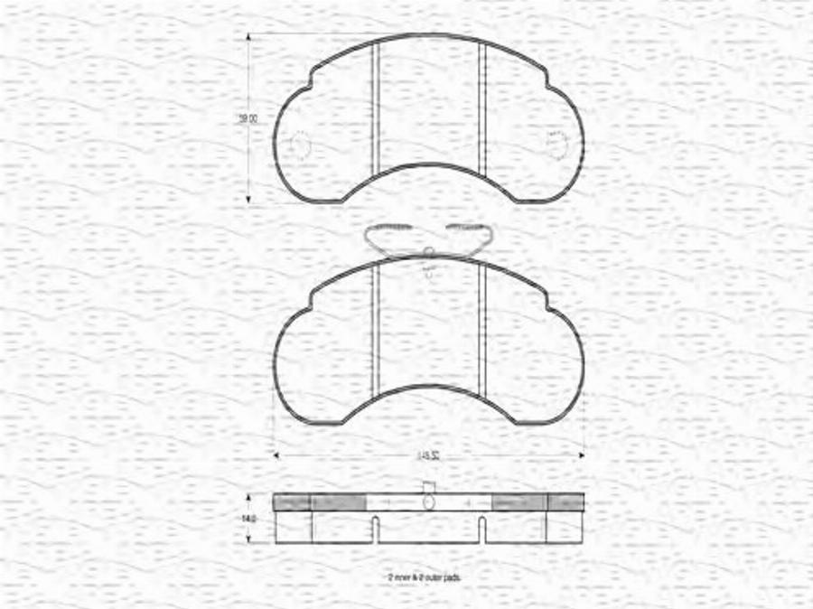 Magneti Marelli 363702160306 - Kit de plaquettes de frein, frein à disque cwaw.fr