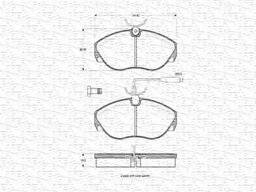 Magneti Marelli 363702160301 - Kit de plaquettes de frein, frein à disque cwaw.fr