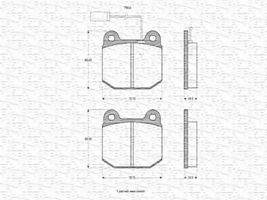 Magneti Marelli 363702160314 - Kit de plaquettes de frein, frein à disque cwaw.fr