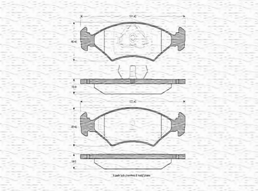 Magneti Marelli 363702160334 - Kit de plaquettes de frein, frein à disque cwaw.fr