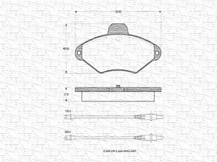 Magneti Marelli 363702160328 - Kit de plaquettes de frein, frein à disque cwaw.fr