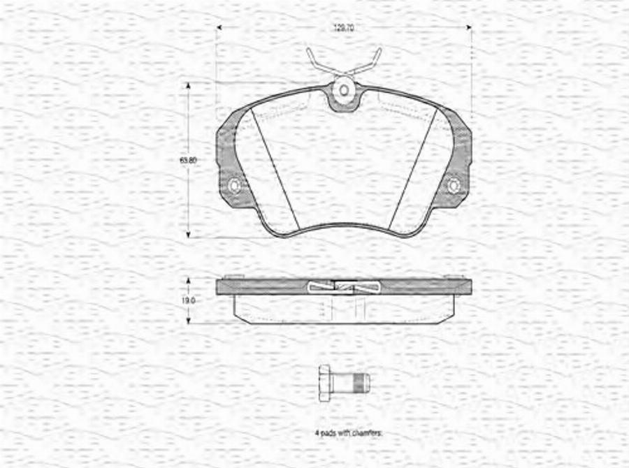 Magneti Marelli 363702160371 - Kit de plaquettes de frein, frein à disque cwaw.fr