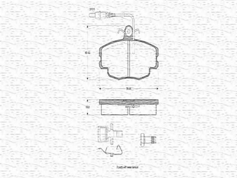 Magneti Marelli 363702160294 - Kit de plaquettes de frein, frein à disque cwaw.fr