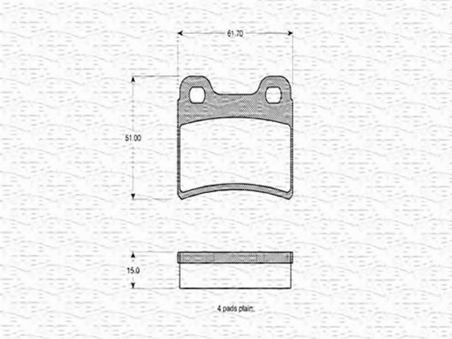 Magneti Marelli 363702160290 - Kit de plaquettes de frein, frein à disque cwaw.fr