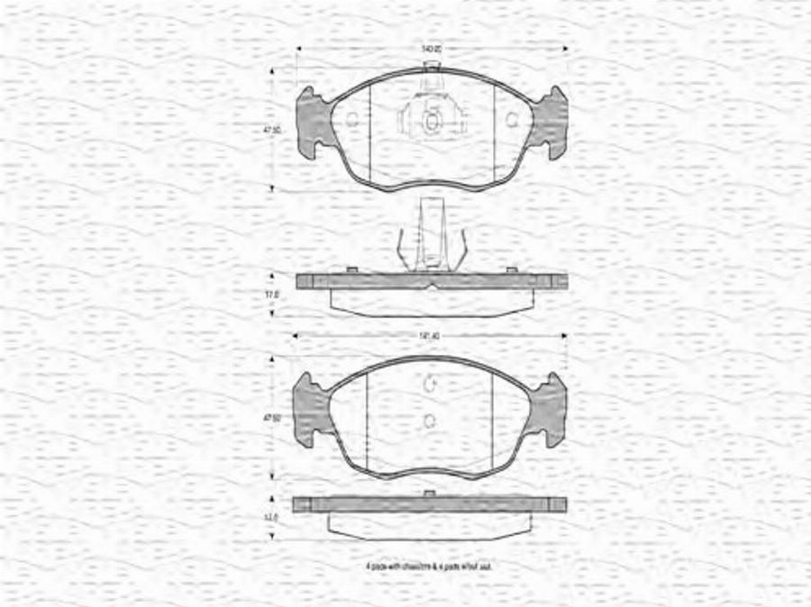 Magneti Marelli 363702160293 - Kit de plaquettes de frein, frein à disque cwaw.fr