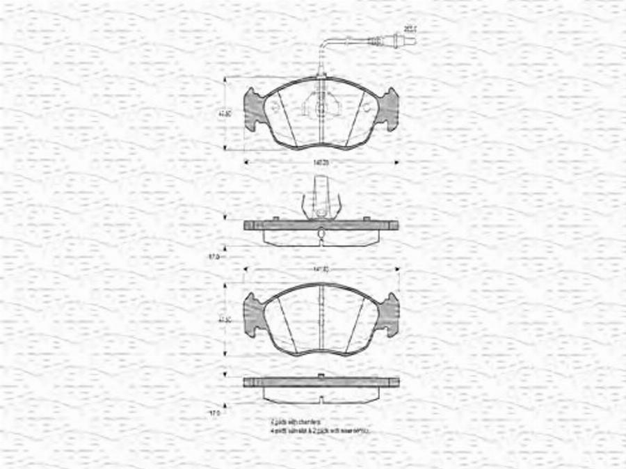 Magneti Marelli 363702160292 - Kit de plaquettes de frein, frein à disque cwaw.fr