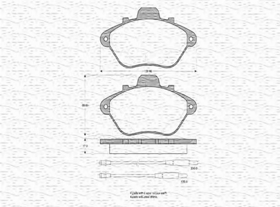 Magneti Marelli 363702160241 - Kit de plaquettes de frein, frein à disque cwaw.fr