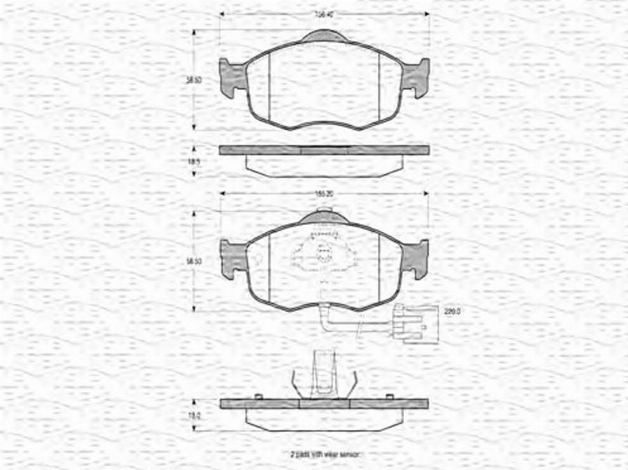 Magneti Marelli 363702160265 - Kit de plaquettes de frein, frein à disque cwaw.fr