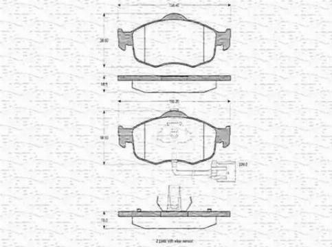 Magneti Marelli 430216170265 - Kit de plaquettes de frein, frein à disque cwaw.fr