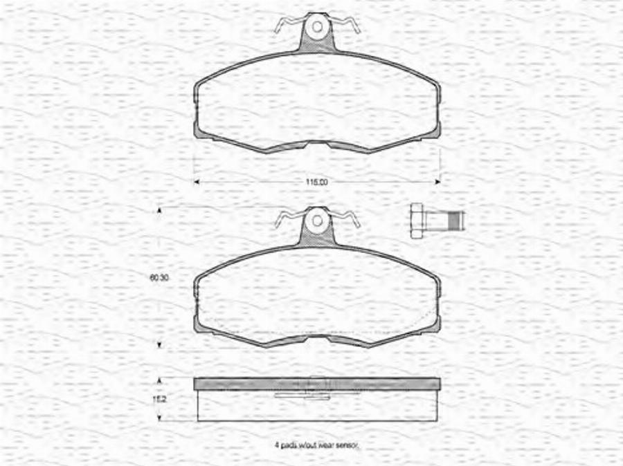 Magneti Marelli 363702160204 - Kit de plaquettes de frein, frein à disque cwaw.fr