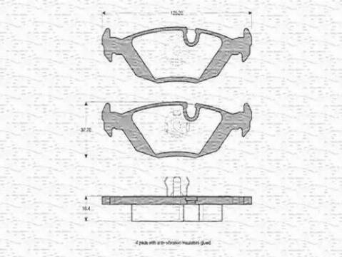 Magneti Marelli 363702160200 - Kit de plaquettes de frein, frein à disque cwaw.fr