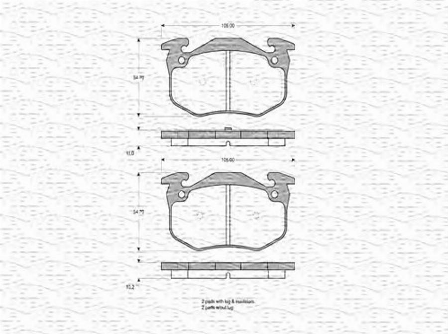 Magneti Marelli 363702160216 - Kit de plaquettes de frein, frein à disque cwaw.fr