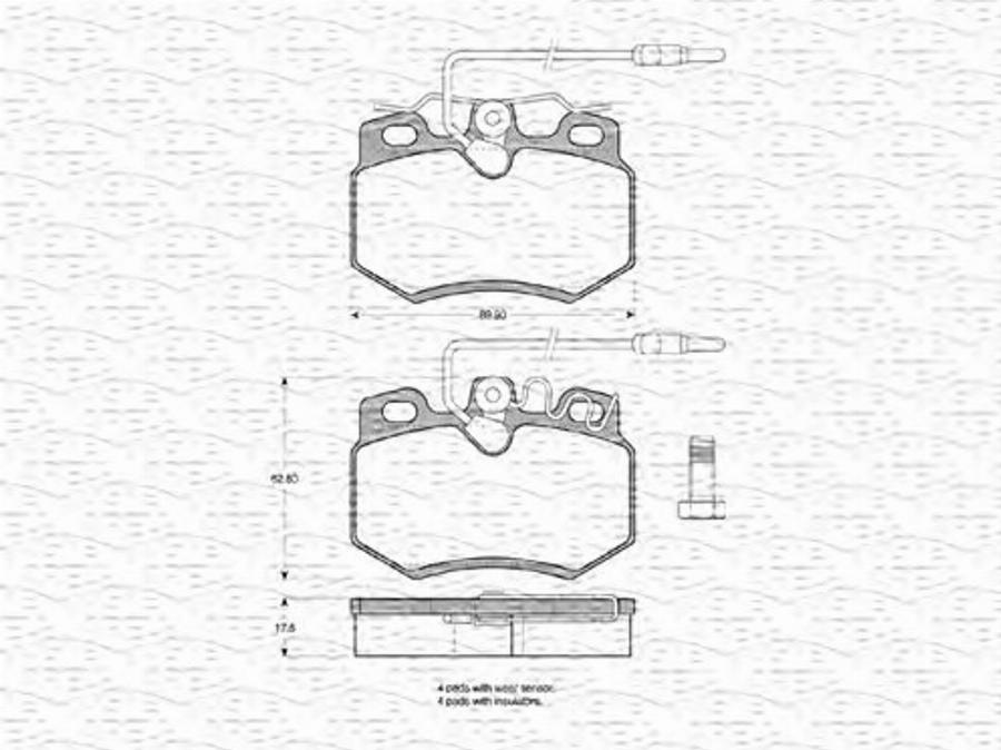 Magneti Marelli 363702160217 - Kit de plaquettes de frein, frein à disque cwaw.fr