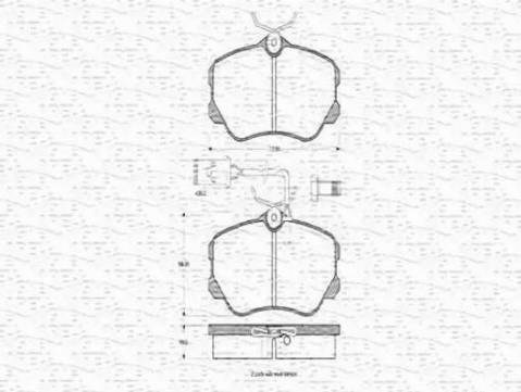 Magneti Marelli 363702160284 - Kit de plaquettes de frein, frein à disque cwaw.fr