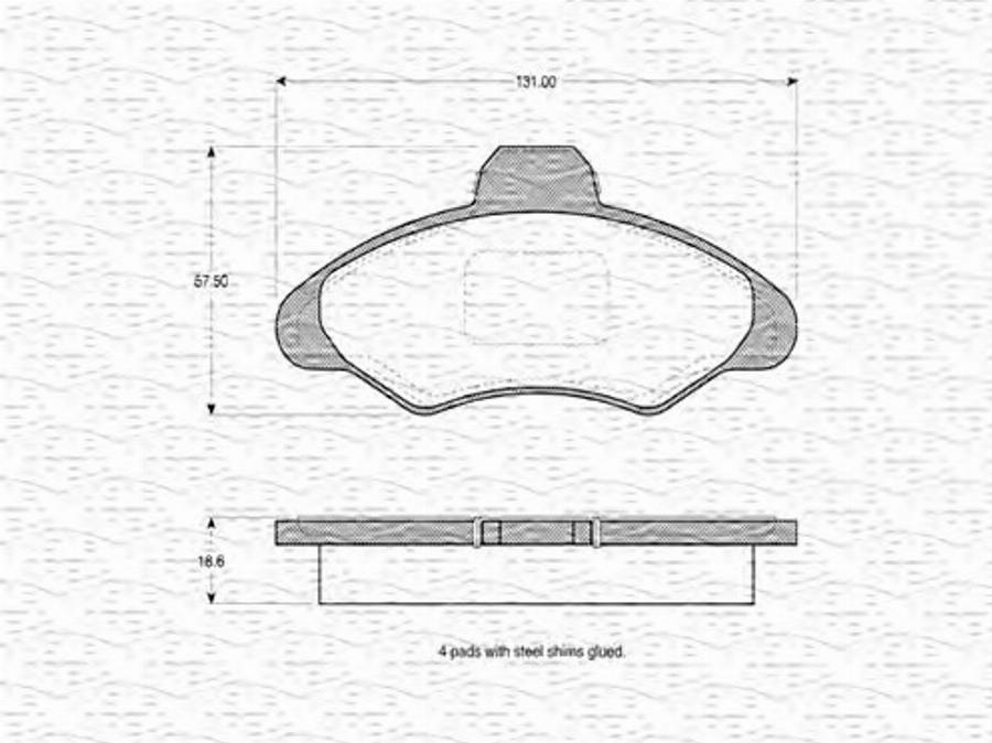 Magneti Marelli 363702160286 - Kit de plaquettes de frein, frein à disque cwaw.fr