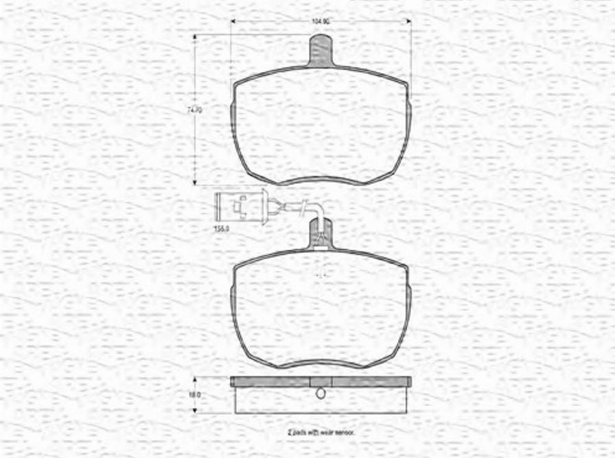 Magneti Marelli 363702160231 - Kit de plaquettes de frein, frein à disque cwaw.fr