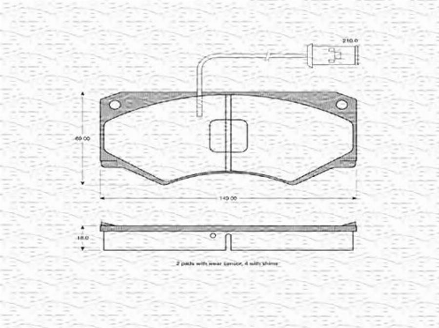 Magneti Marelli 363702160233 - Kit de plaquettes de frein, frein à disque cwaw.fr