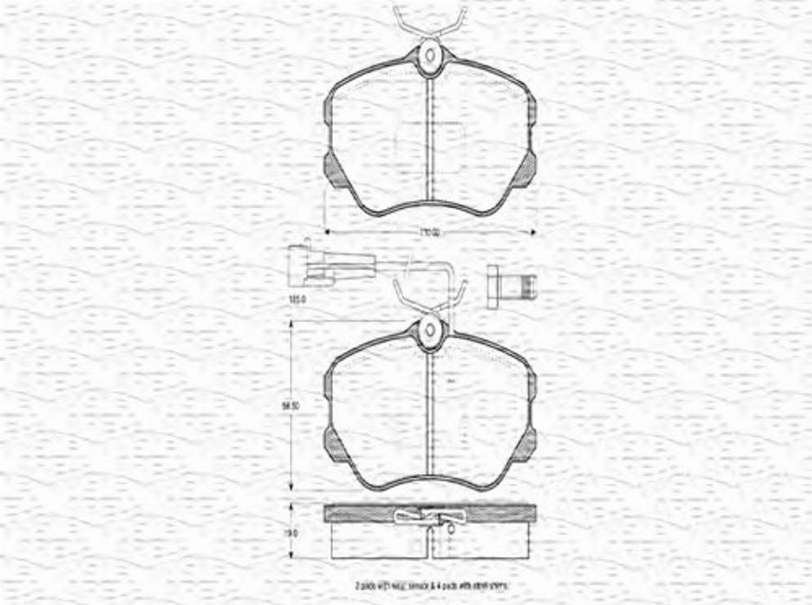 Magneti Marelli 363702160237 - Kit de plaquettes de frein, frein à disque cwaw.fr