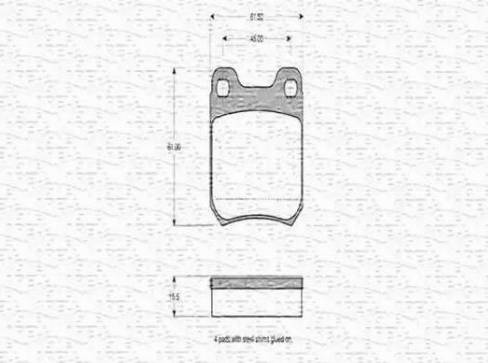 Magneti Marelli 363702160271 - Kit de plaquettes de frein, frein à disque cwaw.fr