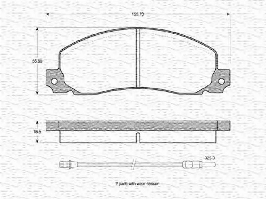 Magneti Marelli 363702160798 - Kit de plaquettes de frein, frein à disque cwaw.fr